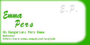 emma pers business card